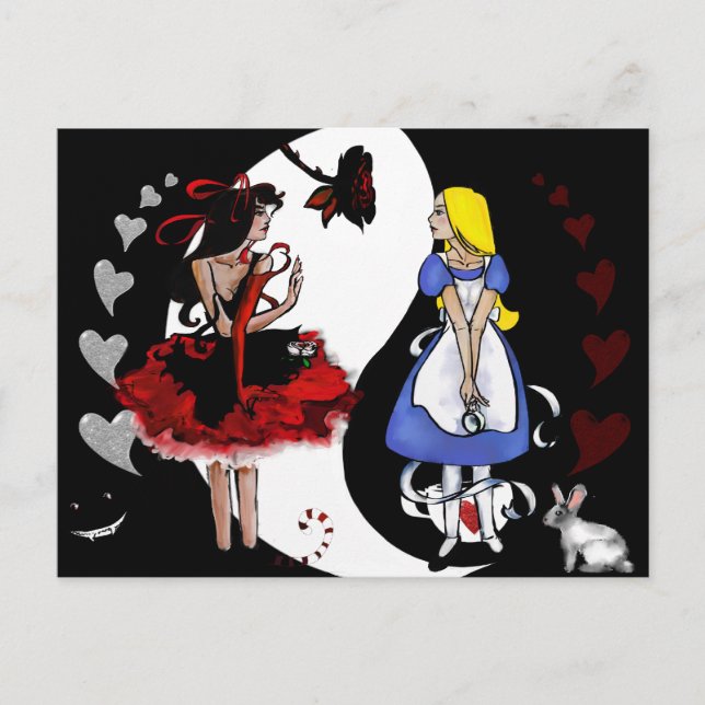 Postal Alice Reflejada (Anverso)