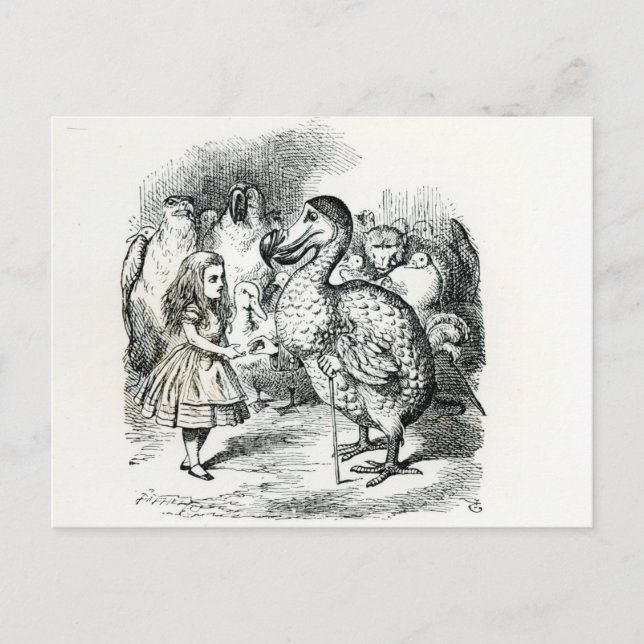 Postal Alice se encuentra con el Dodo (Anverso)