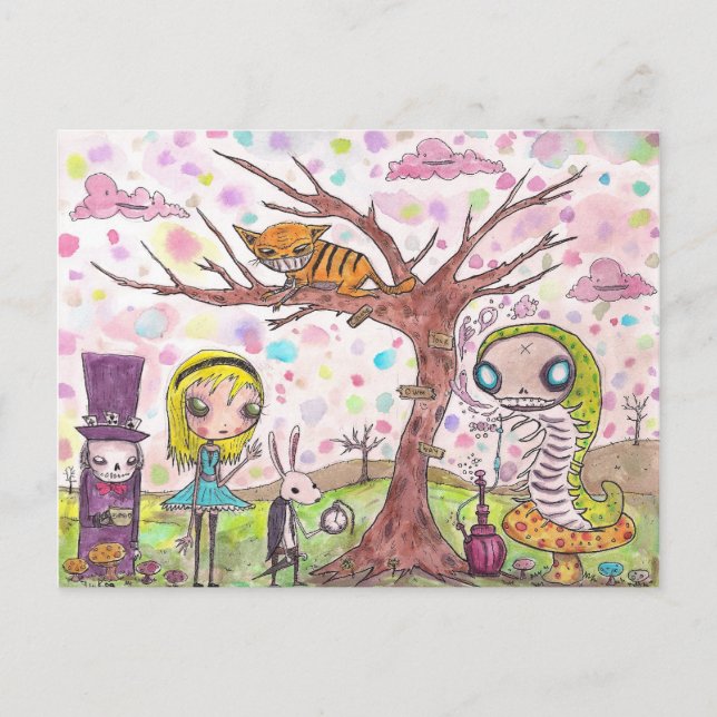 Postal Alice y amigos (Anverso)