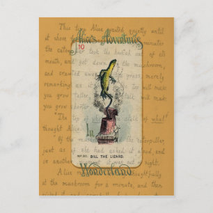 Postal Alice y Bill el Lizard