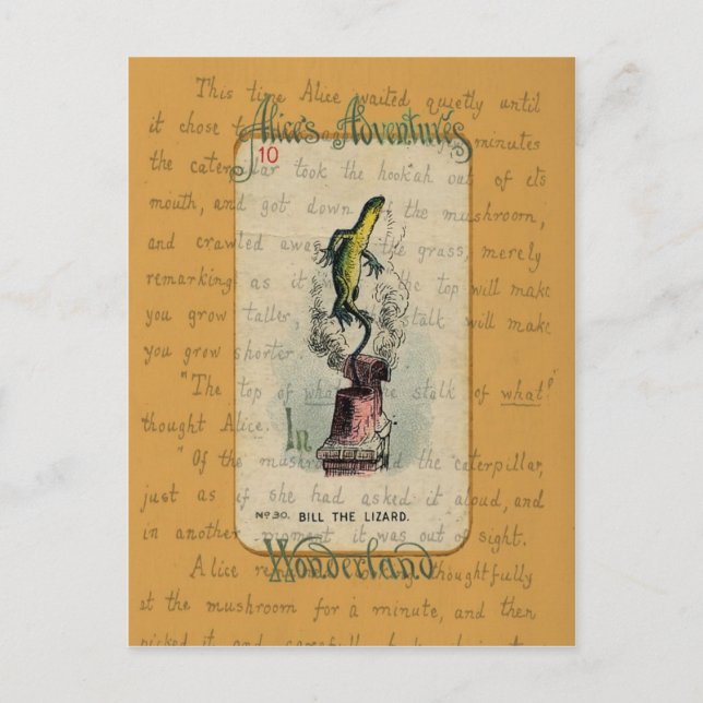 Postal Alice y Bill el Lizard (Anverso)