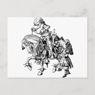 Postal Alice y el caballero blanco