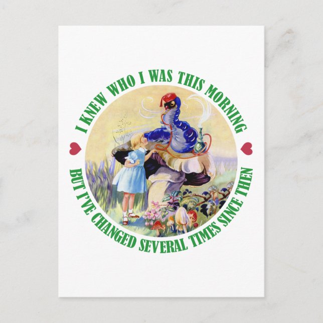 POSTAL ALICE Y EL CATERPILLAR (Anverso)