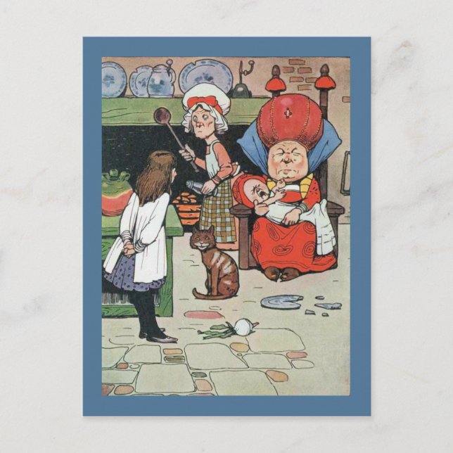 Postal Alice y el Cocinero (Anverso)