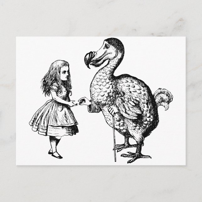 Postal Alice y el Dodo (Anverso)