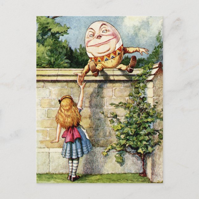 Postal Alice y Humpty Dumpty (Anverso)