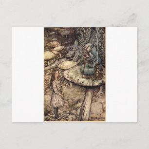 Postal Alice y la oruga