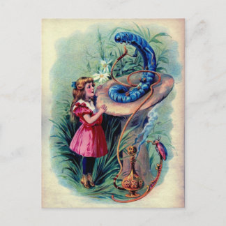 Postal Alicia antigua en el ilustracion de color del país