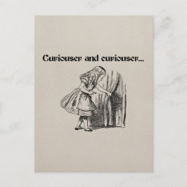 Postal Alicia Curiouser y Curiouser con llave