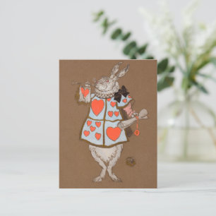 Postal Alicia de Conejo Blanco   Wonderland Fantas