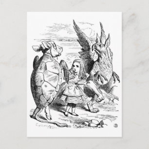 Postal Alicia, el Griffin y el baile de la Falsa Tortuga