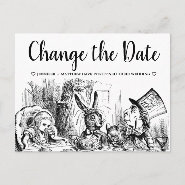 Postal Alicia en el Boda del país de las maravillas cambi (Anverso)