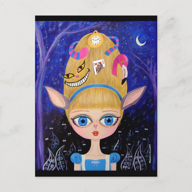 Postal Alicia en el país de las maravillas (Anverso)