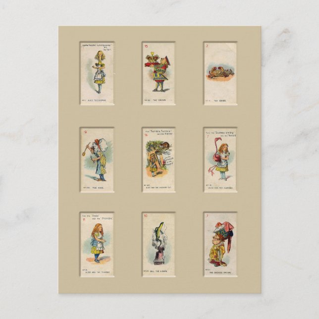 Postal Alicia en el país de las maravillas (Anverso)