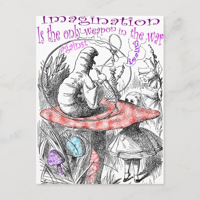 Postal Alicia en el país de las maravillas (Anverso)