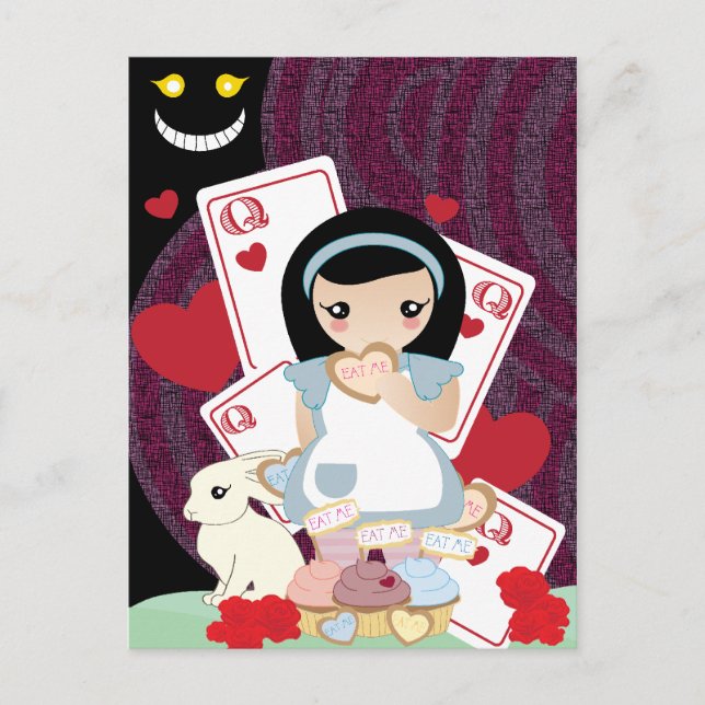 Postal Alicia en el país de las maravillas (Anverso)