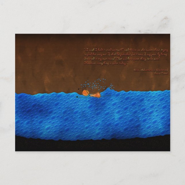 Postal Alicia en el país de las maravillas - El charco de (Anverso)
