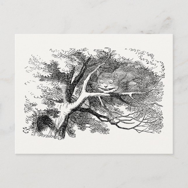 Postal Alicia en el país de las maravillas - Gato de Ches (Anverso)