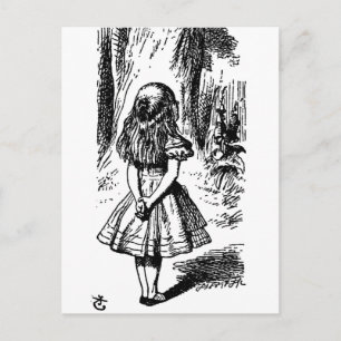 Postal Alicia en el país de las maravillas - ilustracion 