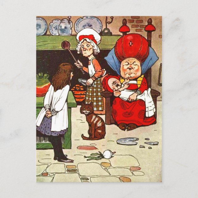 Postal Alicia en el país de las maravillas: La duquesa co (Anverso)