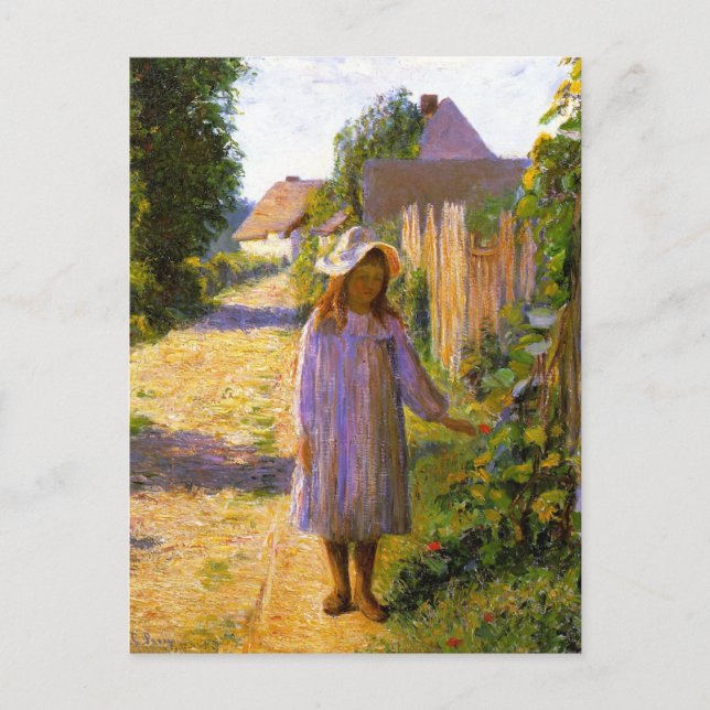 Postal Alicia en la calle por Lilla Cabot Perry (Anverso)