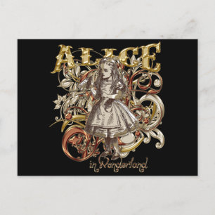 Postal Alicia Estilo Carnívale (Versión Dorada)