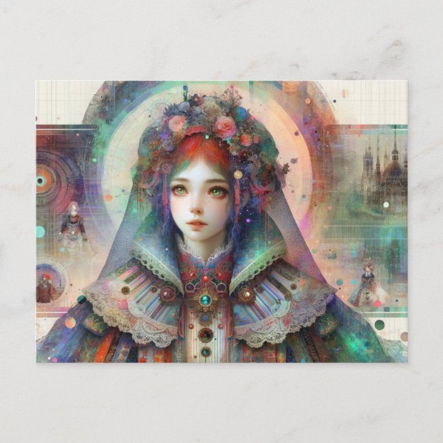 Postal Alicia inspiró el arte del brillo (Anverso)