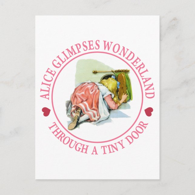 Postal Alicia mira el país de las maravillas a través de  (Anverso)
