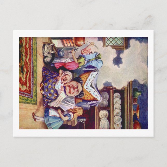 Postal Alicia se reúne con la duquesa y el bebé (Anverso)