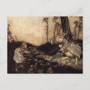 Postal Alicia y el Conejo Blanco