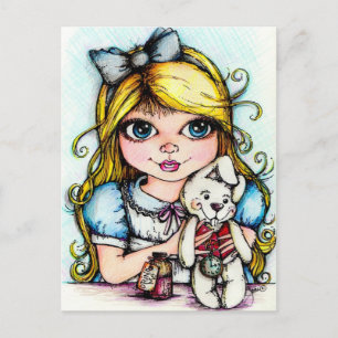 Postal Alicia y el Conejo Blanco