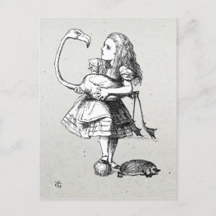 Postal Alicia y el flamenco