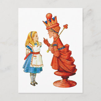 Postal Alicia y la Reina Roja en el país de las maravilla