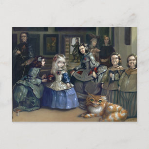 Postal "Alicia y Las Meninas"