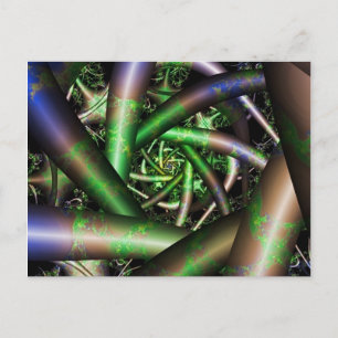 Postal Alien   Arte fractal multicolor