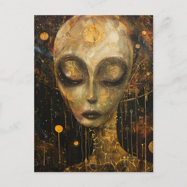 Postal Alien en un estilo klimt (Anverso)