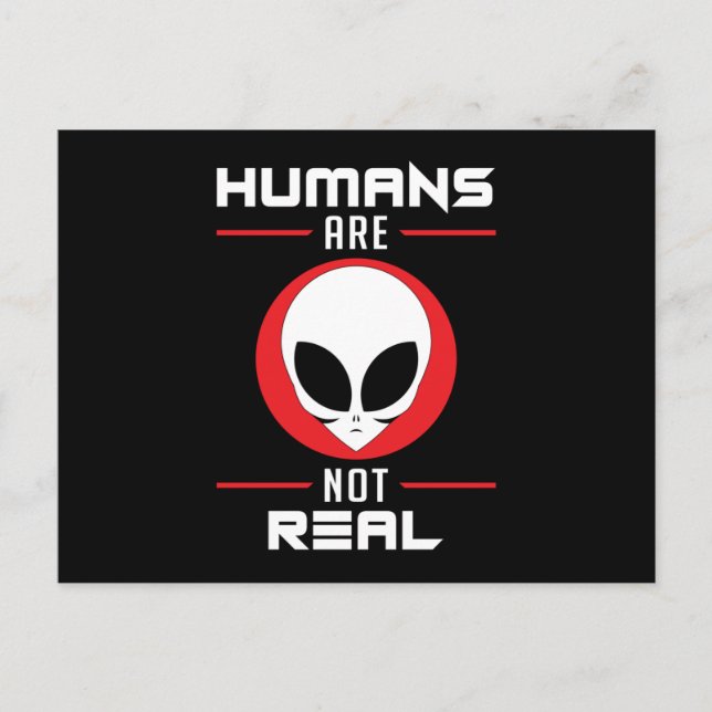 Postal Alien Head Ufo Aliens Area 51 Space Funny Gift (Anverso)