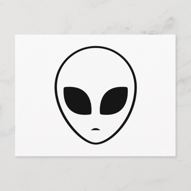 Postal Alien Head Ufo Aliens Space Area 51 Gift Idea (Anverso)