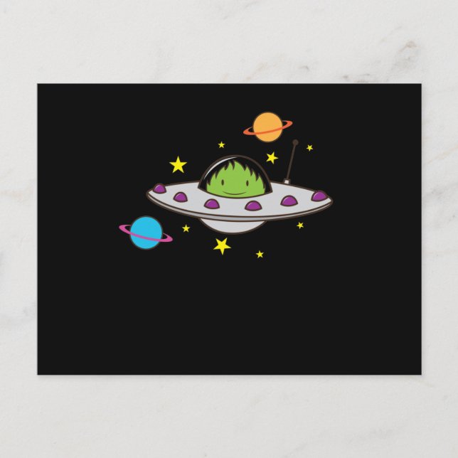 Postal Alien im Ufo (Anverso)