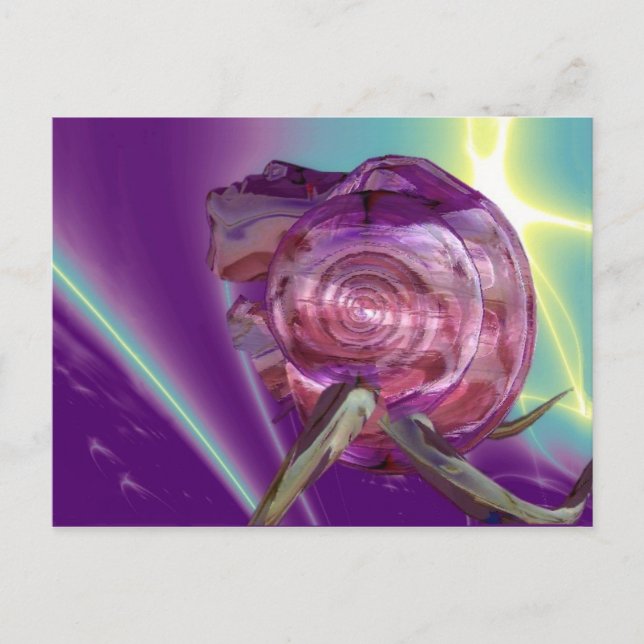 Postal ALIEN NEREIDE/NYMPH OF Water,PINK SEASHELL Sci-Fi (Anverso)
