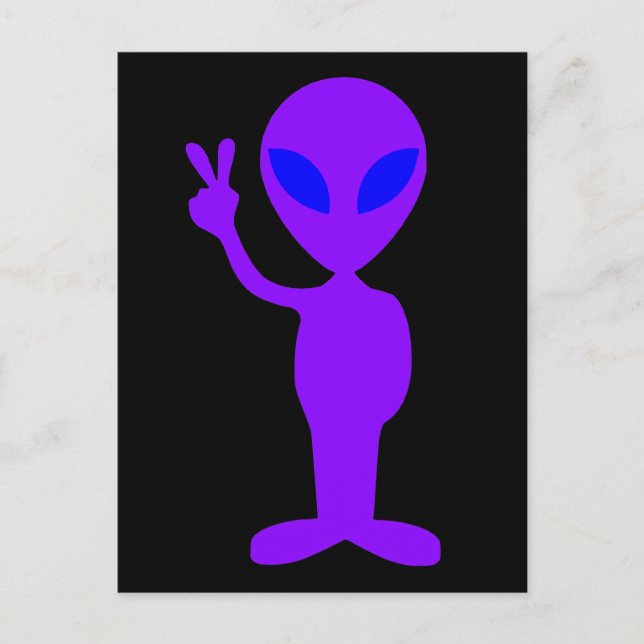 Postal Alien púrpura (Anverso)
