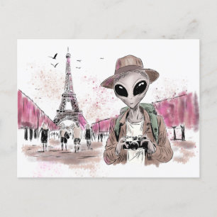 Postal Alien Touring Paris
