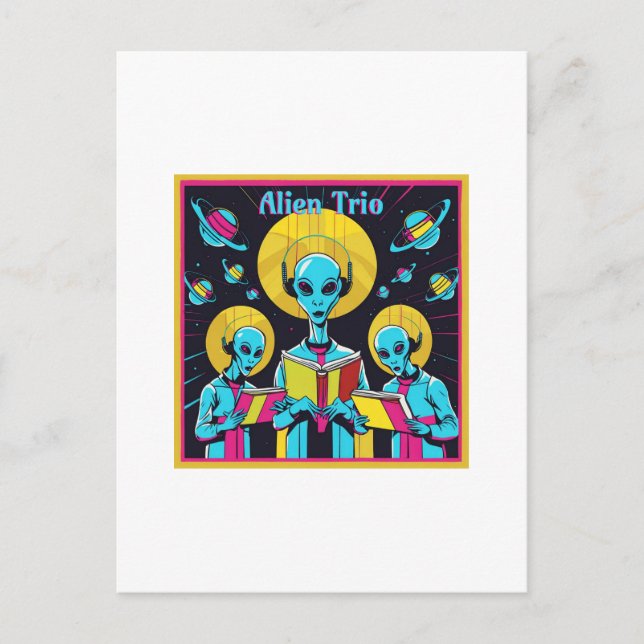 Postal Alien Trio - Un Grupo De Tres Cantantes Extranjero (Anverso)