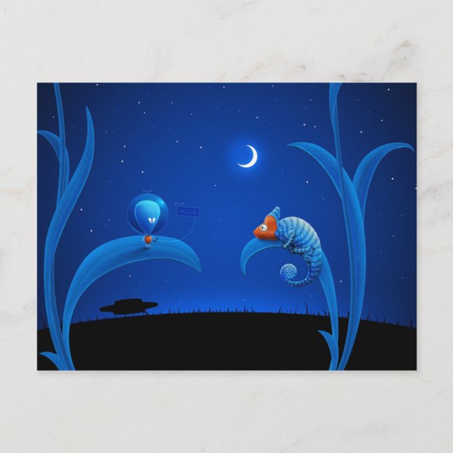 Postal Alien y Chameleon (Anverso)