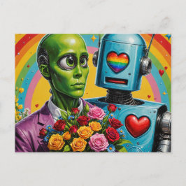 Postal Alien y Robot Couple