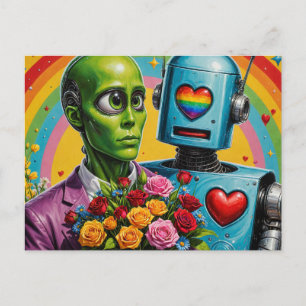 Postal Alien y Robot Couple