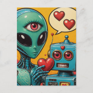 Postal Alien y un robot enamorado