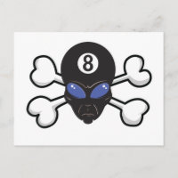 alienígena bola ocho Calavera y huesos cruzados