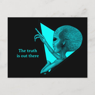 Postal Alienígena Gris, la verdad está ahí fuera