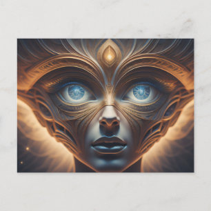 Postal Alienígena Ojo Azul